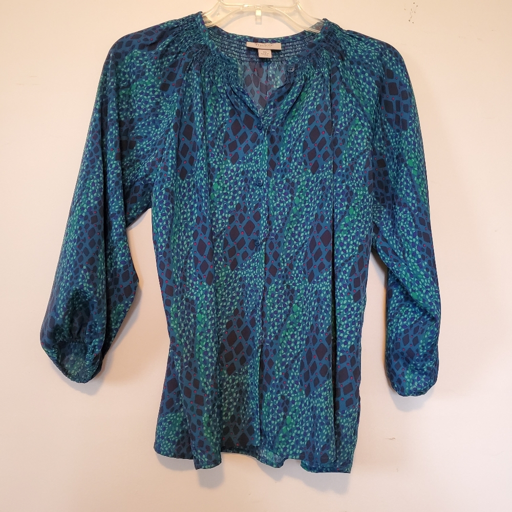 Trucker long sleeve blouse, xs